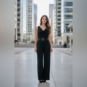 Chic Black Sleeveless Jumpsuit